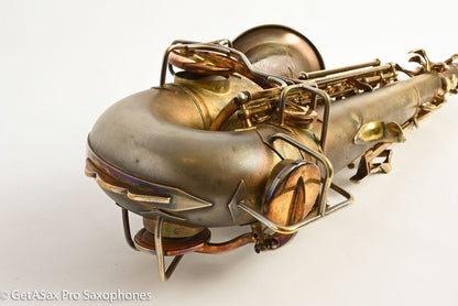 Buescher New Aristocrat Original GOLD Plate DOG Portrait Rascher Serial Amazing Player! 267734