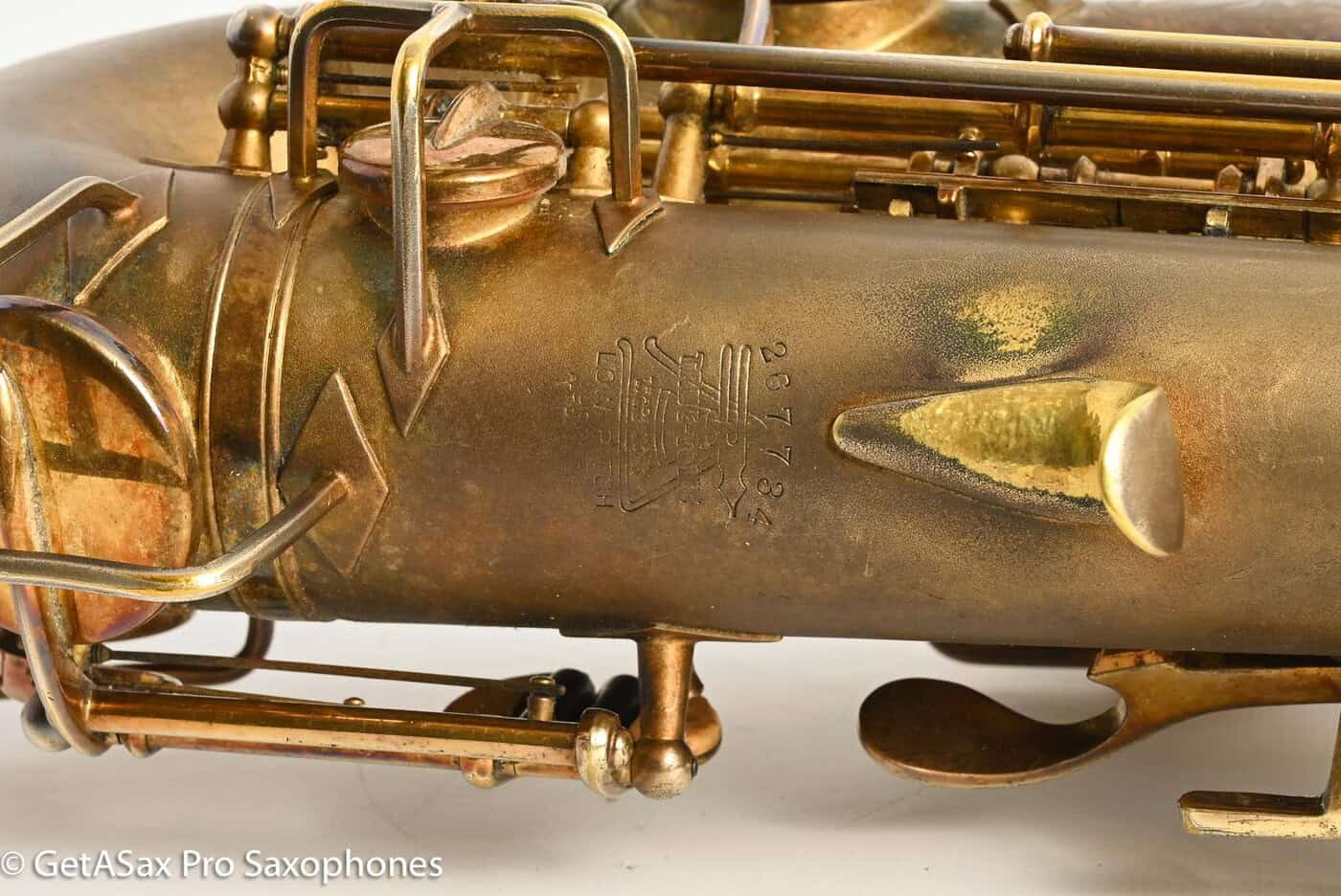 Buescher New Aristocrat Original GOLD Plate DOG Portrait Rascher Serial Amazing Player! 267734