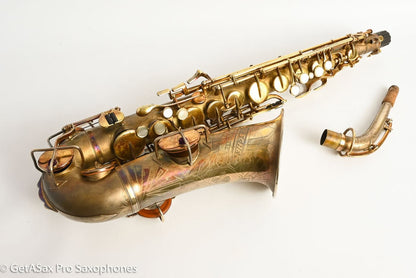 Buescher New Aristocrat Original GOLD Plate DOG Portrait Rascher Serial Amazing Player! 267734