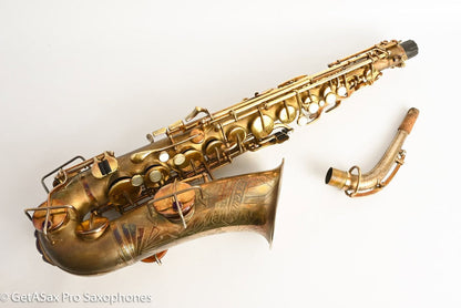 Buescher New Aristocrat Original GOLD Plate DOG Portrait Rascher Serial Amazing Player! 267734