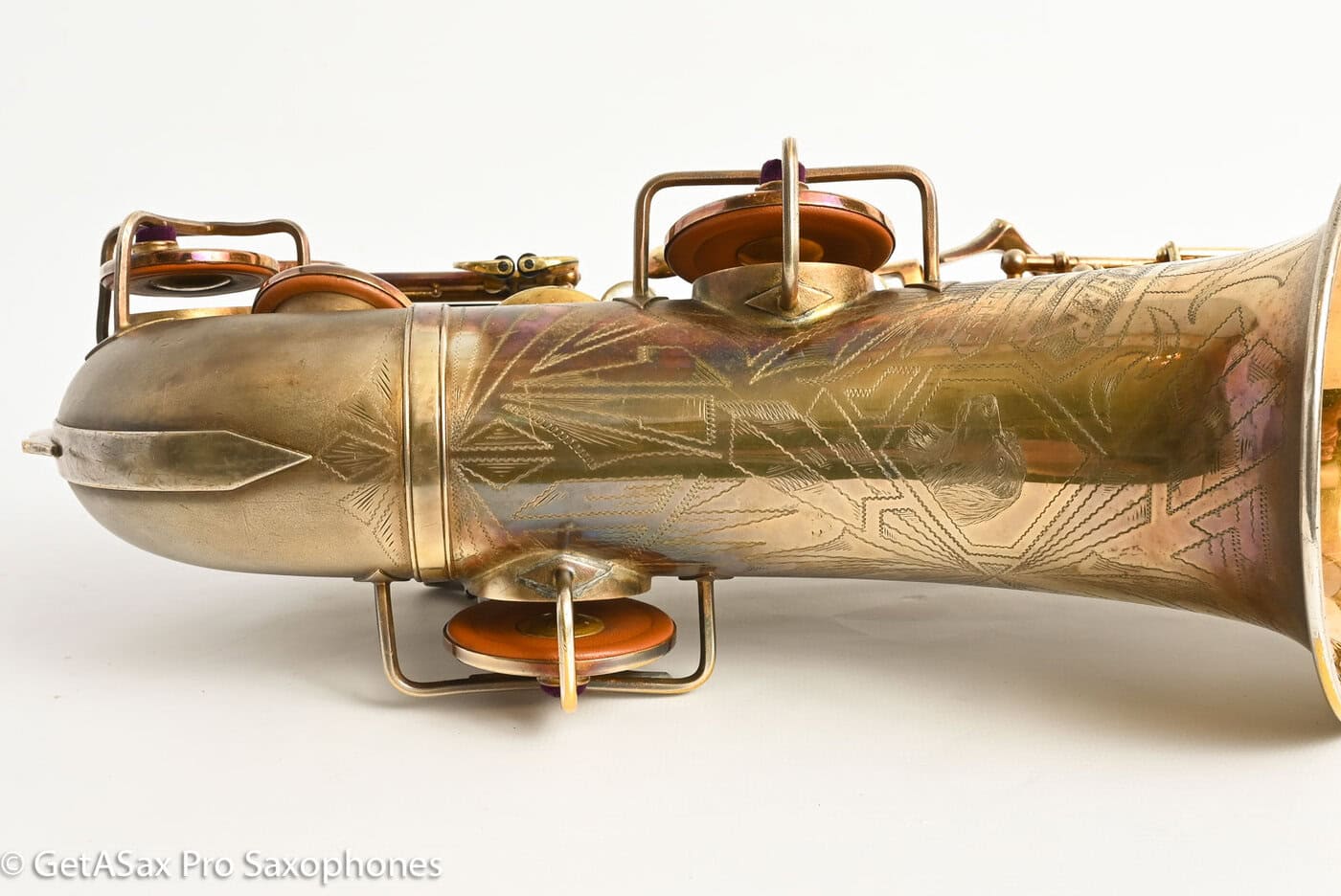 Buescher New Aristocrat Original GOLD Plate DOG Portrait Rascher Serial Amazing Player! 267734