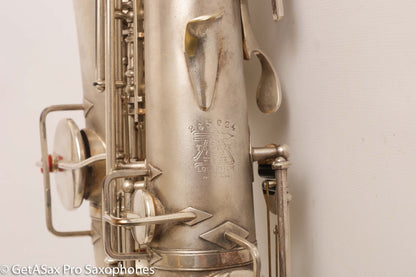 Buescher New Aristocrat Alto Rascher Serial Original Silver Plate Old Pads 265024