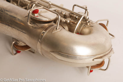 Buescher New Aristocrat Alto Rascher Serial Original Silver Plate Old Pads 265024