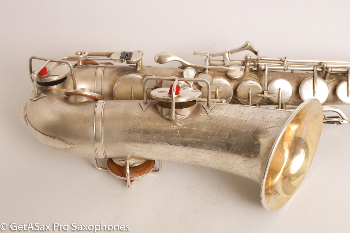 Buescher New Aristocrat Alto Rascher Serial Original Silver Plate Old Pads 265024