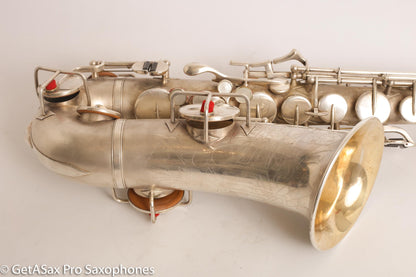 Buescher New Aristocrat Alto Rascher Serial Original Silver Plate Old Pads 265024