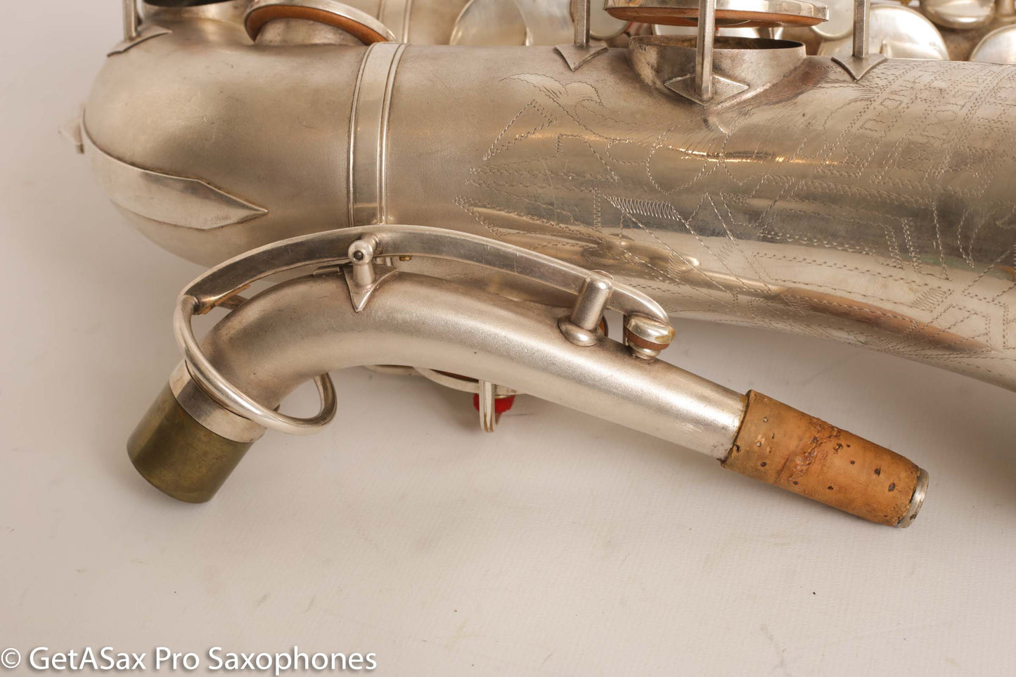 Buescher New Aristocrat Alto Rascher Serial Original Silver Plate Old Pads 265024