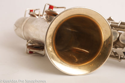 Buescher New Aristocrat Alto Rascher Serial Original Silver Plate Old Pads 265024