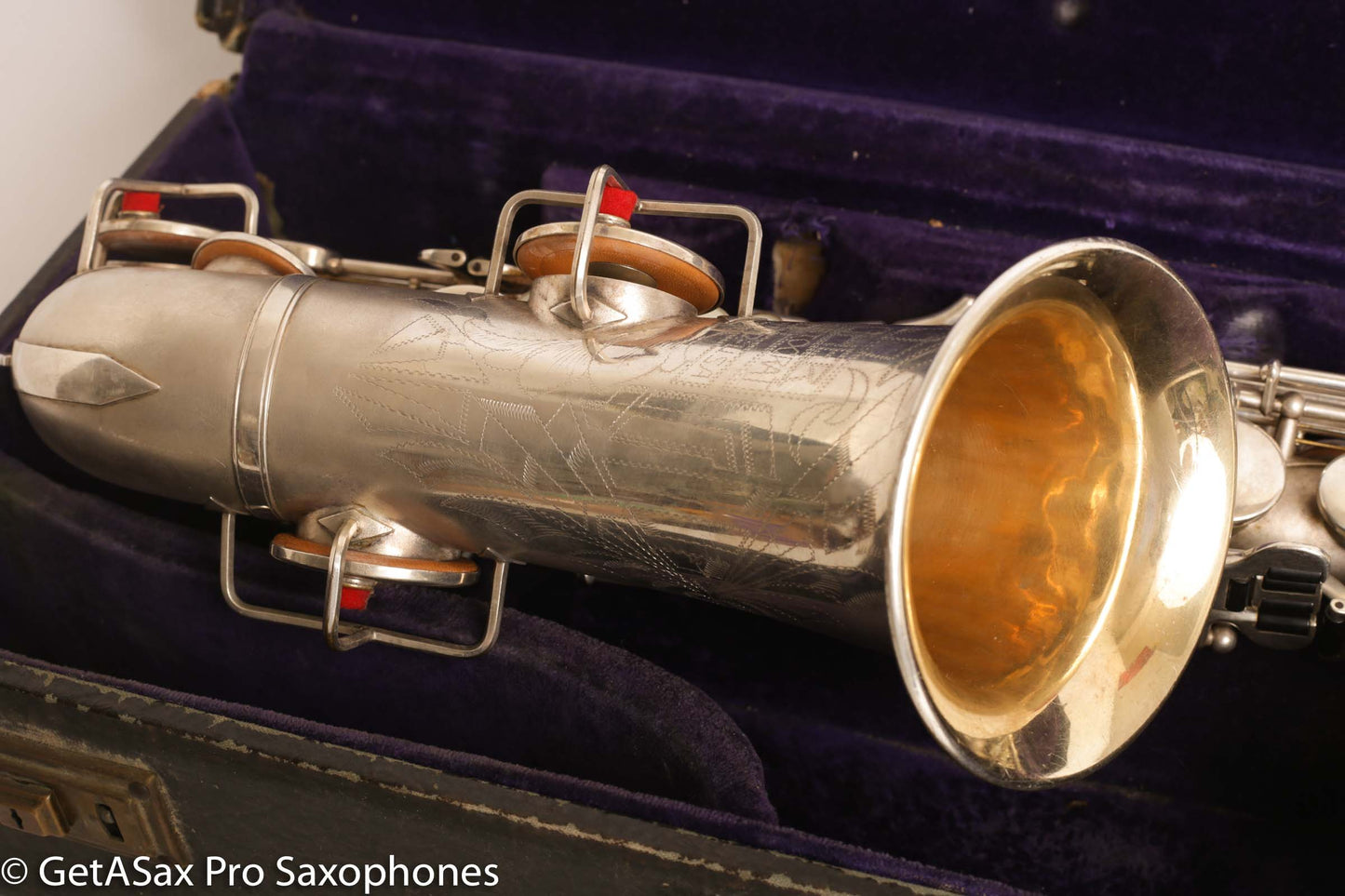 Buescher New Aristocrat Alto Rascher Serial Original Silver Plate Old Pads 265024