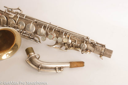 Buescher New Aristocrat Alto Rascher Serial Original Silver Plate Old Pads 265024