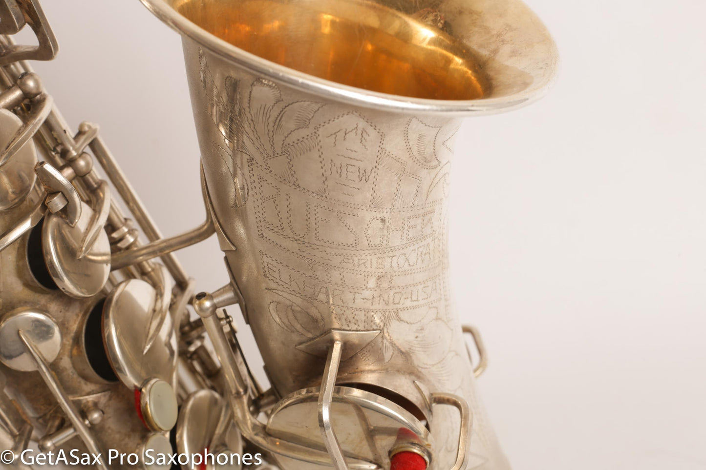 Buescher New Aristocrat Alto Rascher Serial Original Silver Plate Old Pads 265024