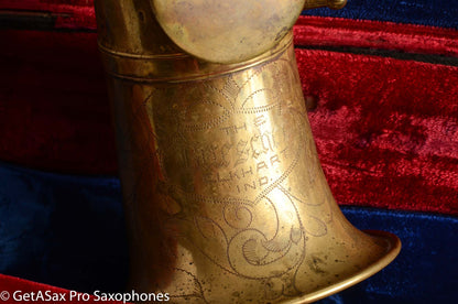 Buescher Straight Alto Super Rare Excellent Original Condition Recent Overhaul Orig Case