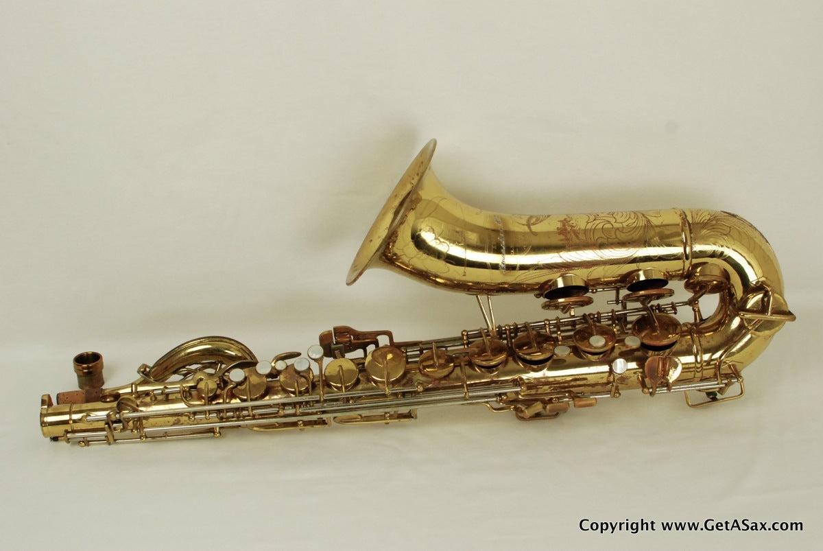 Buescher Tenor Saxophone Top Hat and Cane
