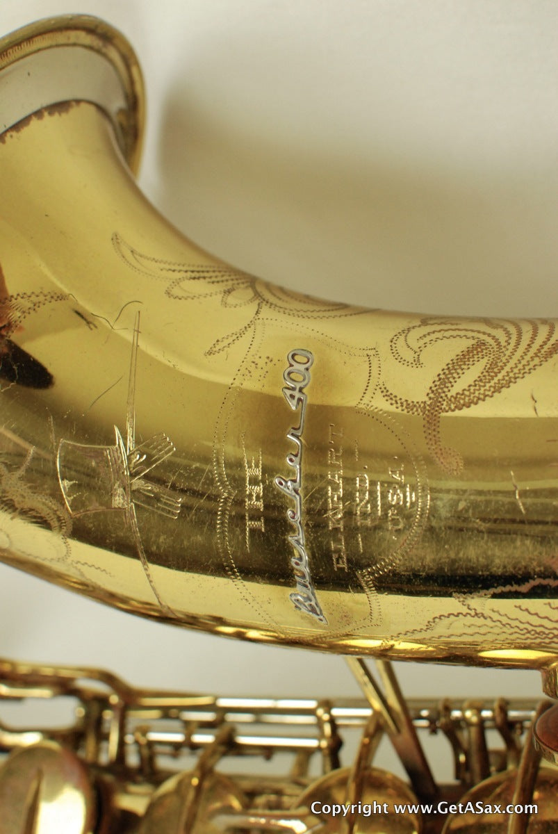 Buescher Tenor Saxophone Top Hat and Cane