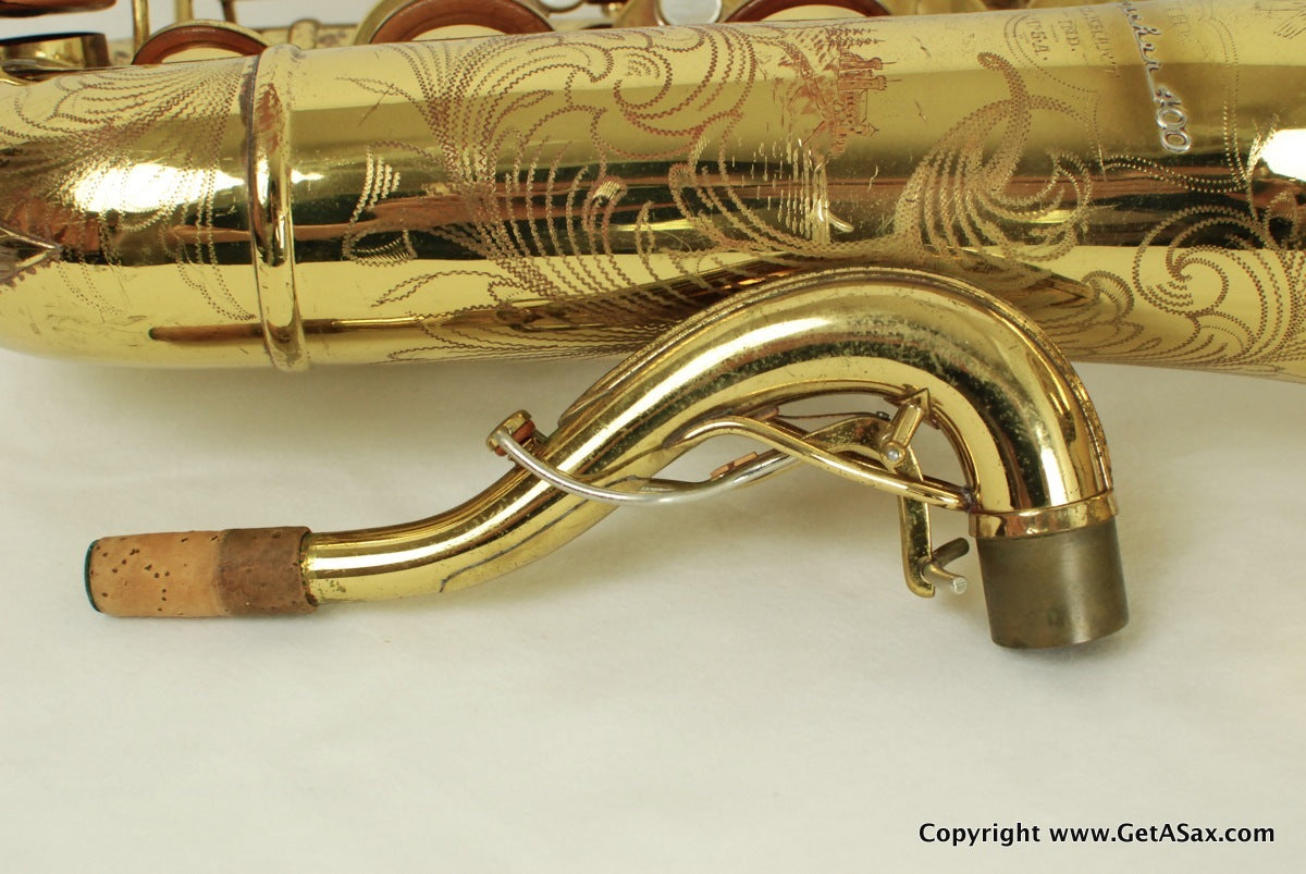 Buescher Tenor Saxophone Top Hat and Cane