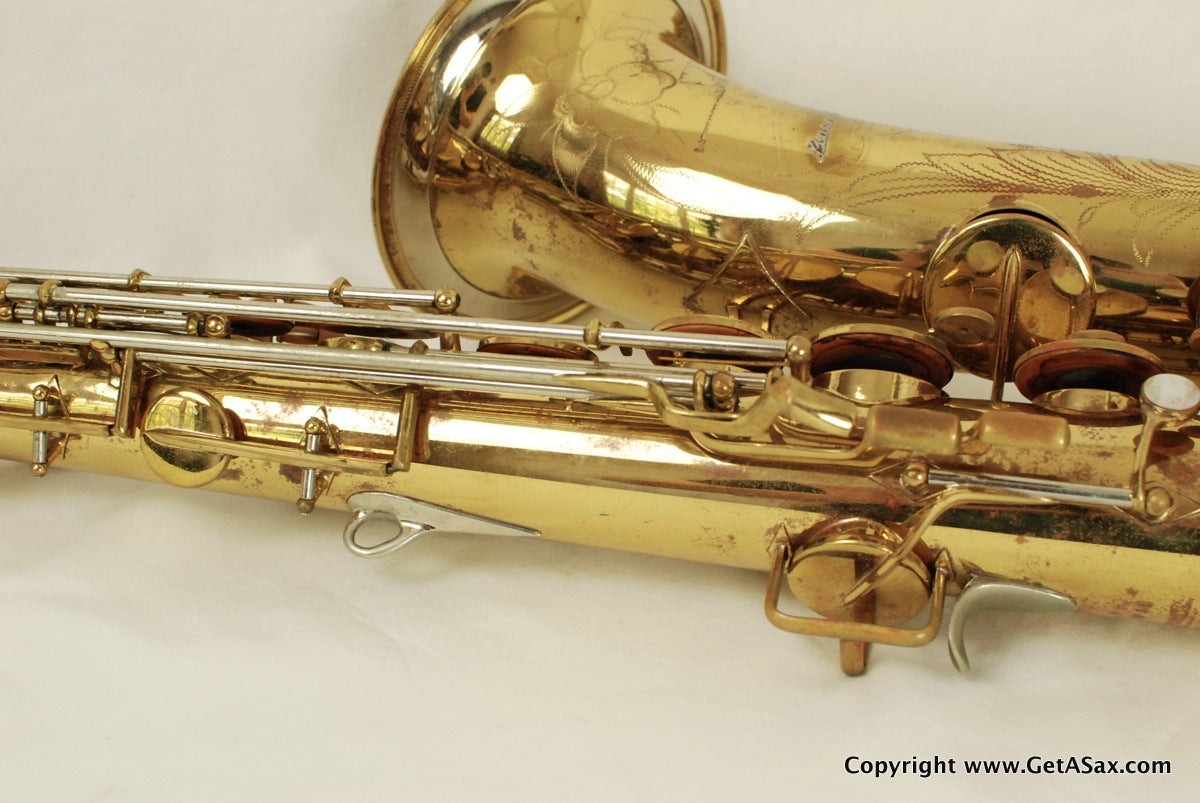 Buescher Tenor Saxophone Top Hat and Cane