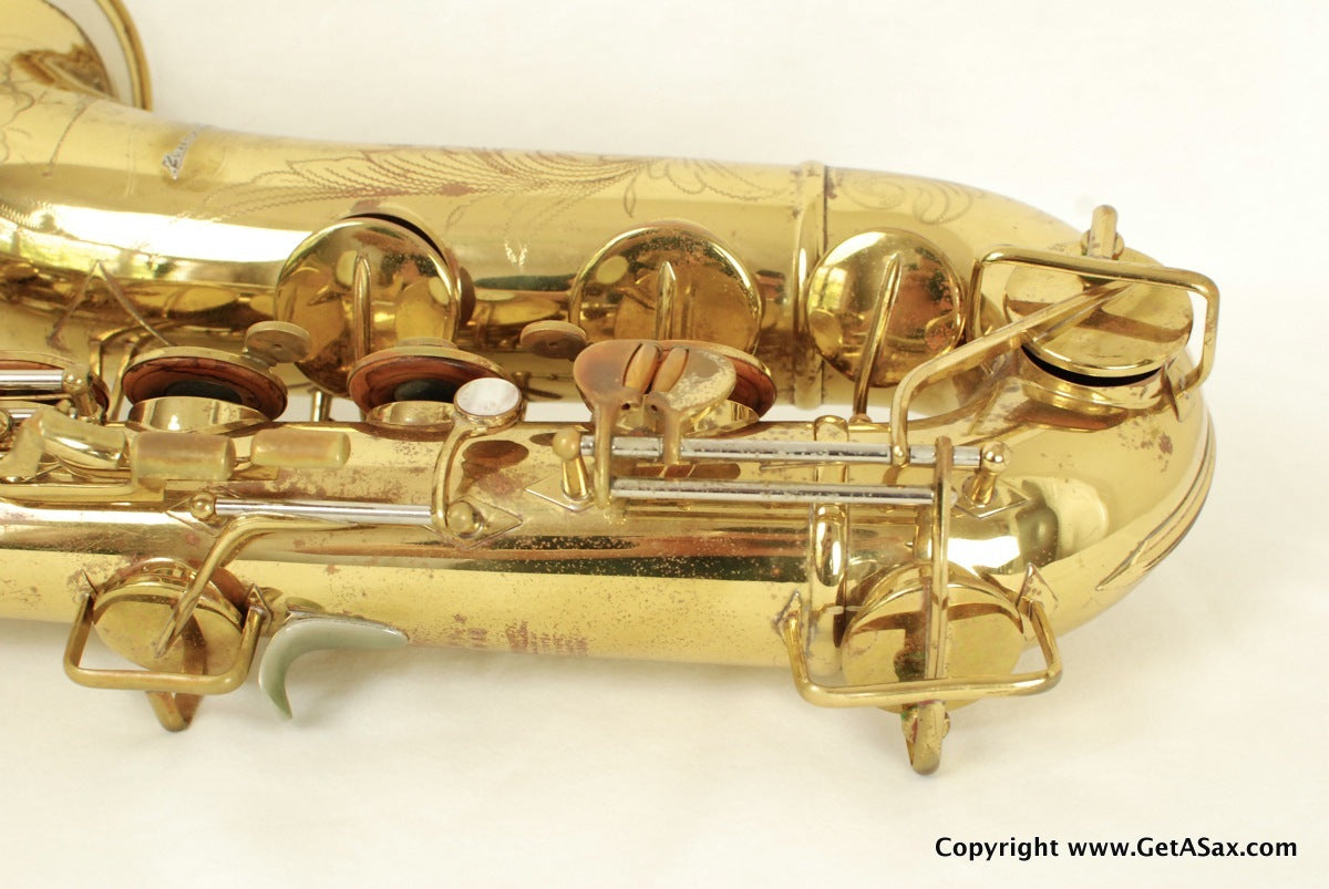 Buescher Tenor Saxophone Top Hat and Cane