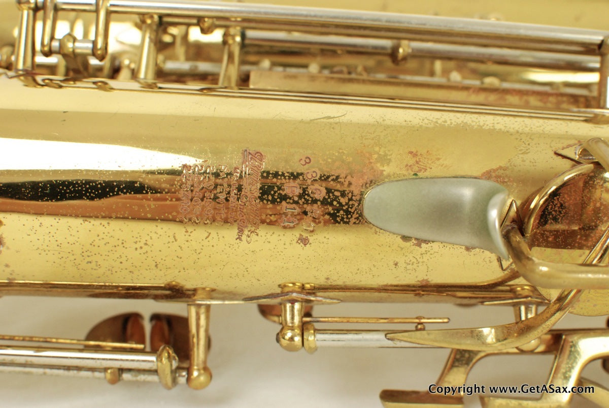 Buescher Tenor Saxophone Top Hat and Cane