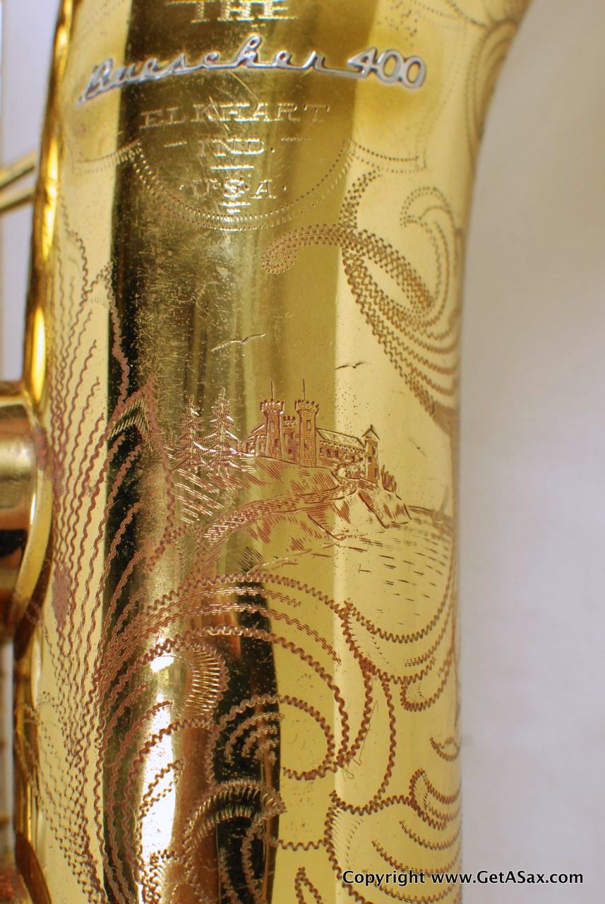 Buescher Tenor Saxophone Top Hat and Cane