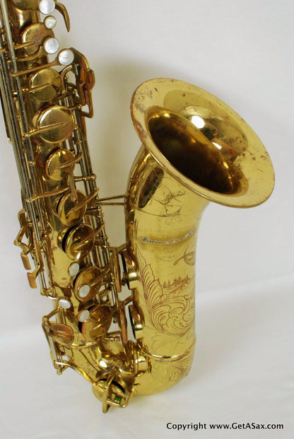 Buescher Tenor Saxophone Top Hat and Cane