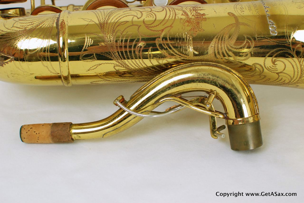 Buescher Tenor Saxophone Top Hat and Cane