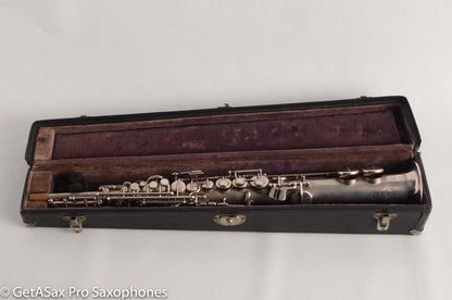Buescher True Tone Soprano 209k Original Silver Plate old (orig?) pads Great Potential