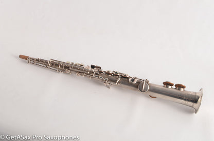 Buescher True Tone Soprano 209k Original Silver Plate old (orig?) pads Great Potential
