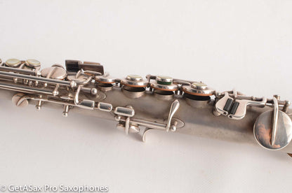 Buescher True Tone Soprano 209k Original Silver Plate old (orig?) pads Great Potential