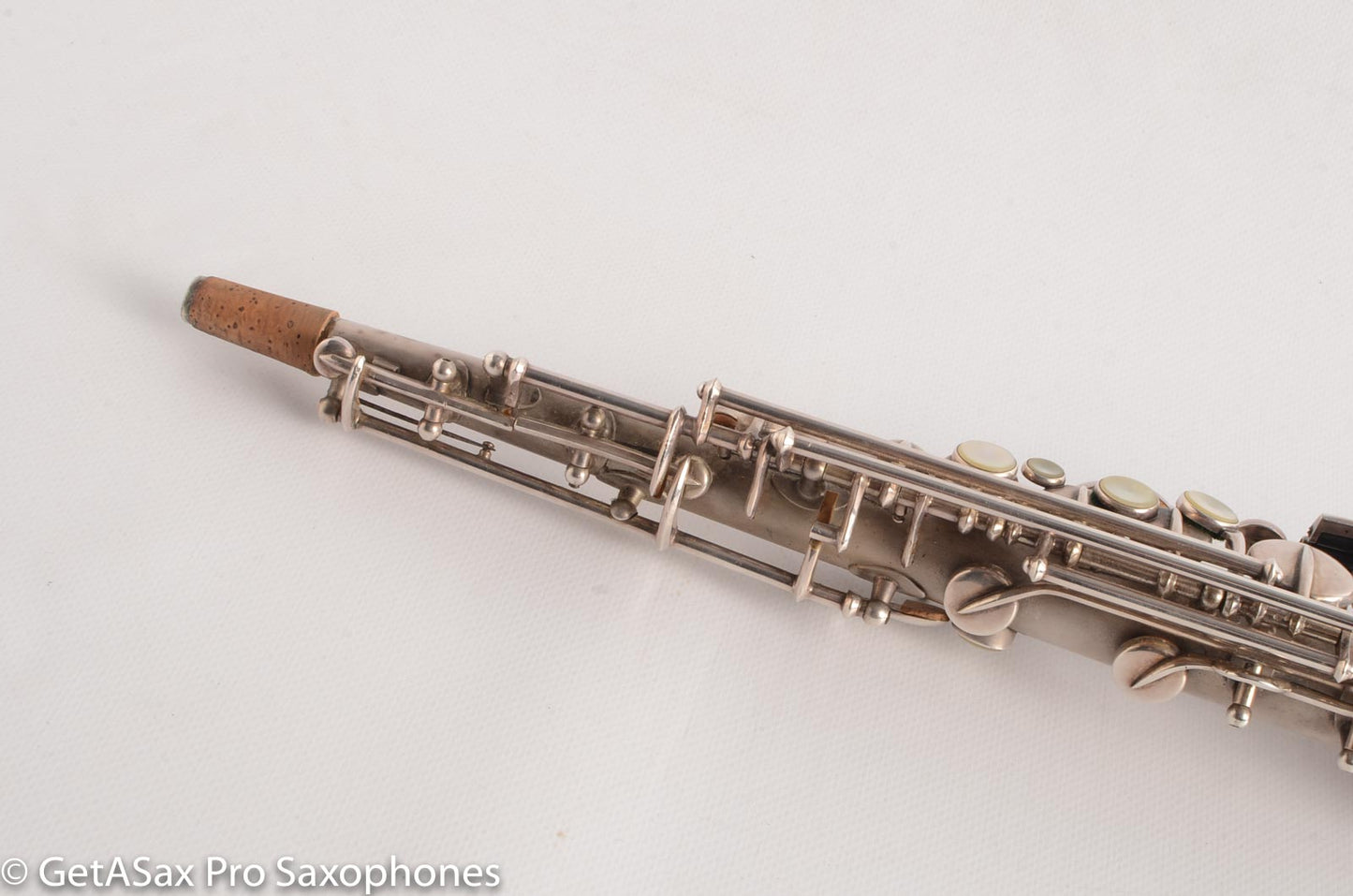 Buescher True Tone Soprano 209k Original Silver Plate old (orig?) pads Great Potential