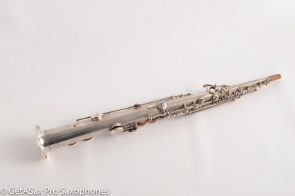 Buescher True Tone Soprano 209k Original Silver Plate old (orig?) pads Great Potential