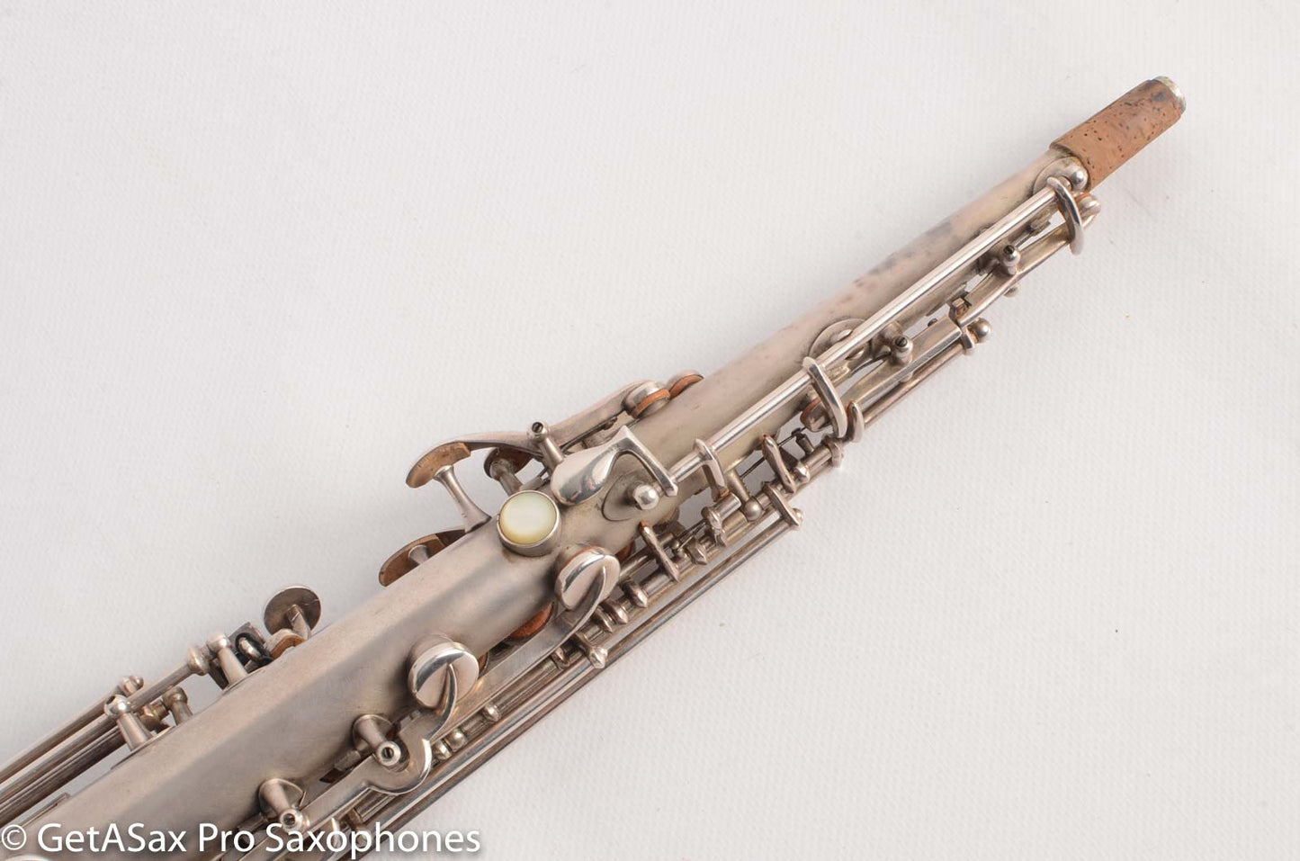 Buescher True Tone Soprano 209k Original Silver Plate old (orig?) pads Great Potential