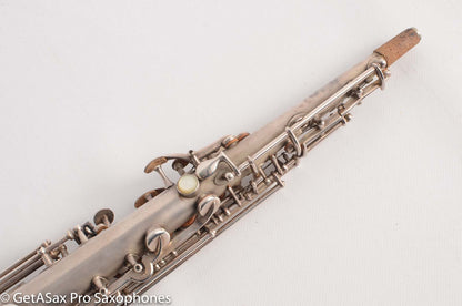 Buescher True Tone Soprano 209k Original Silver Plate old (orig?) pads Great Potential