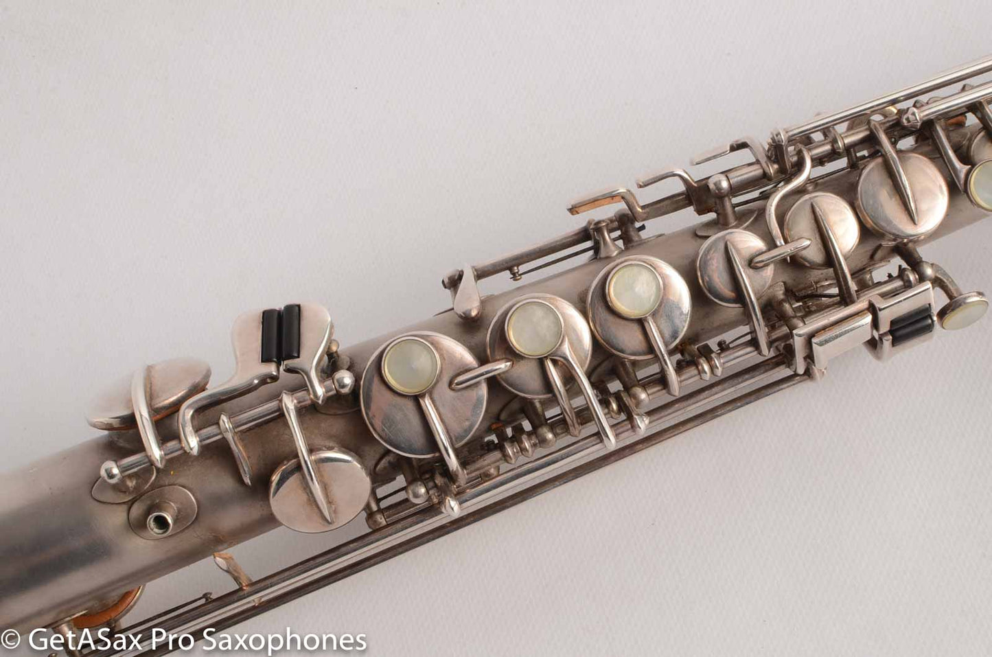 Buescher True Tone Soprano 209k Original Silver Plate old (orig?) pads Great Potential