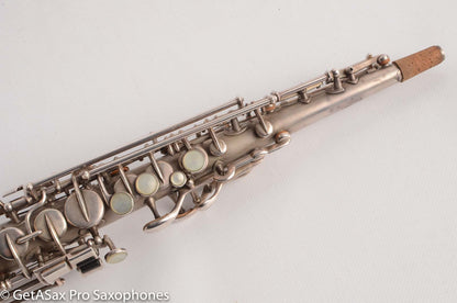 Buescher True Tone Soprano 209k Original Silver Plate old (orig?) pads Great Potential