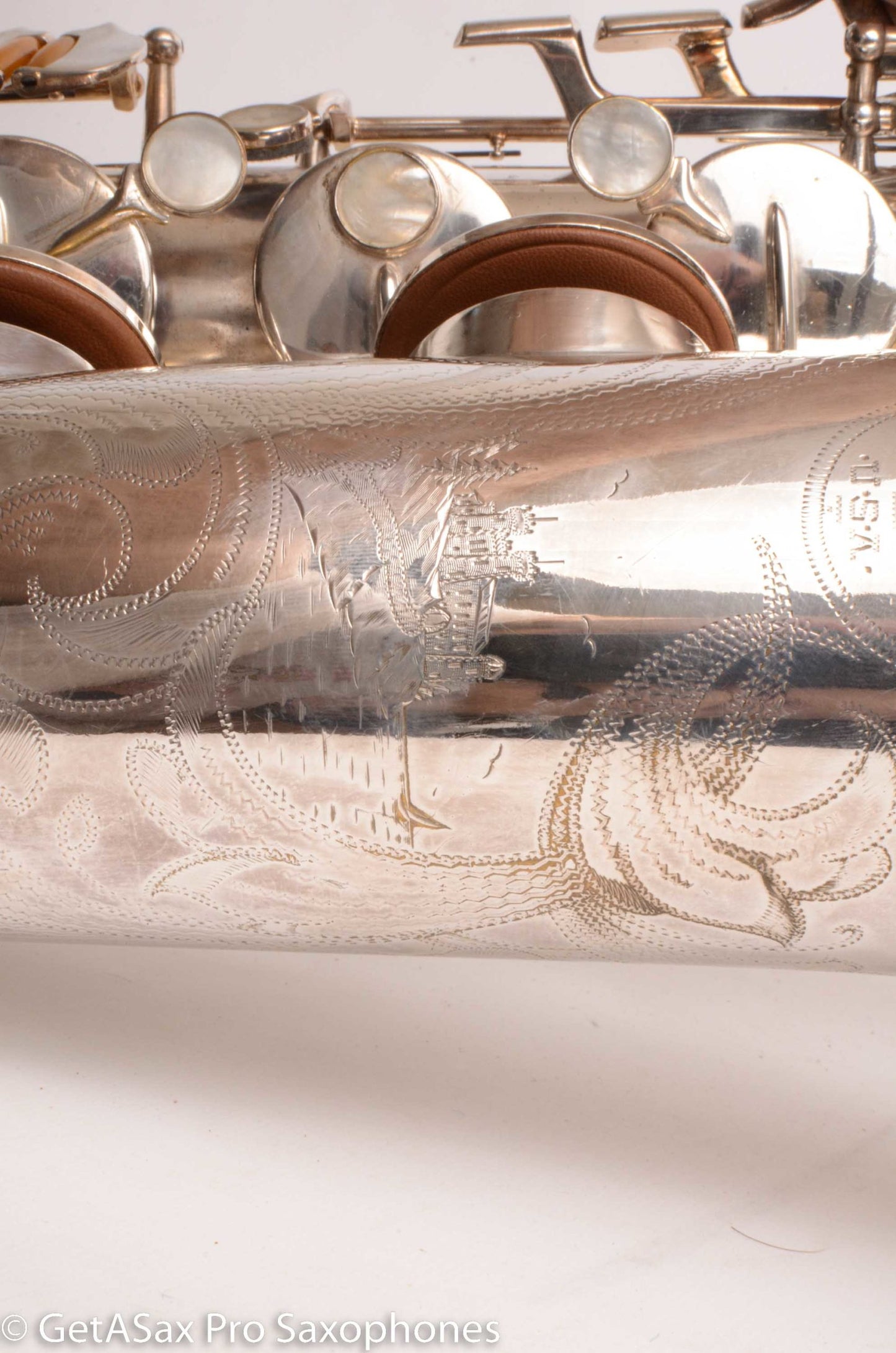 Buescher Top Hat and Cane Tenor Original Silver Plate Super Rare 356387