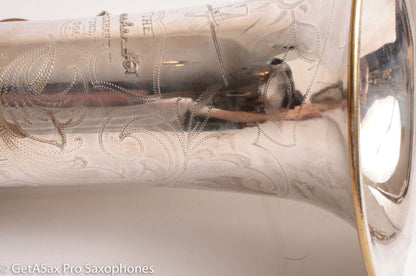 Buescher Top Hat and Cane Tenor Original Silver Plate Super Rare 356387