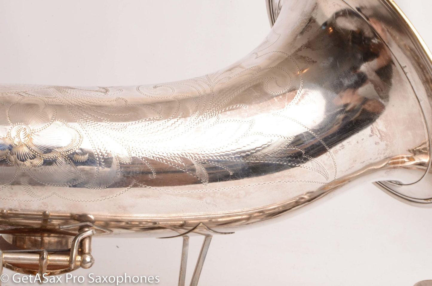 Buescher Top Hat and Cane Tenor Original Silver Plate Super Rare 356387