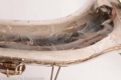 Buescher Top Hat and Cane Tenor Original Silver Plate Super Rare 356387