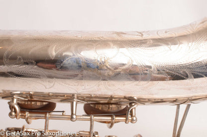 Buescher Top Hat and Cane Tenor Original Silver Plate Super Rare 356387