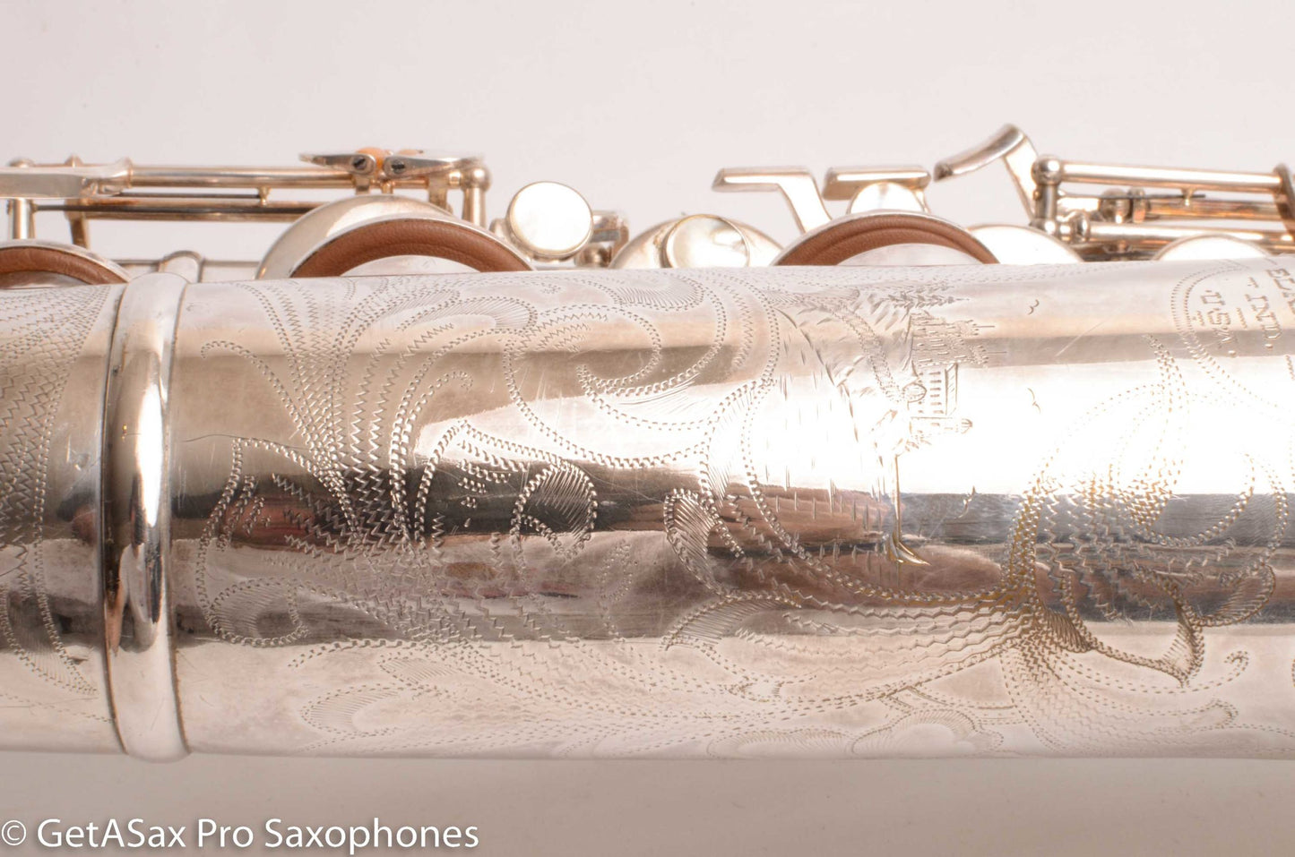 Buescher Top Hat and Cane Tenor Original Silver Plate Super Rare 356387