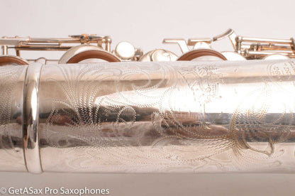 Buescher Top Hat and Cane Tenor Original Silver Plate Super Rare 356387