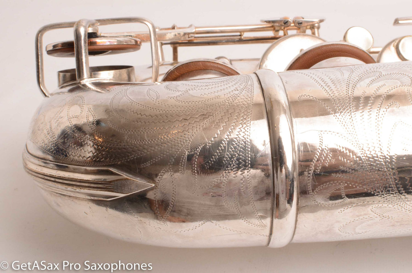 Buescher Top Hat and Cane Tenor Original Silver Plate Super Rare 356387