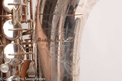 Buescher Top Hat and Cane Tenor Original Silver Plate Super Rare 356387