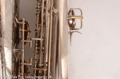 Buescher Top Hat and Cane Tenor Original Silver Plate Super Rare 356387