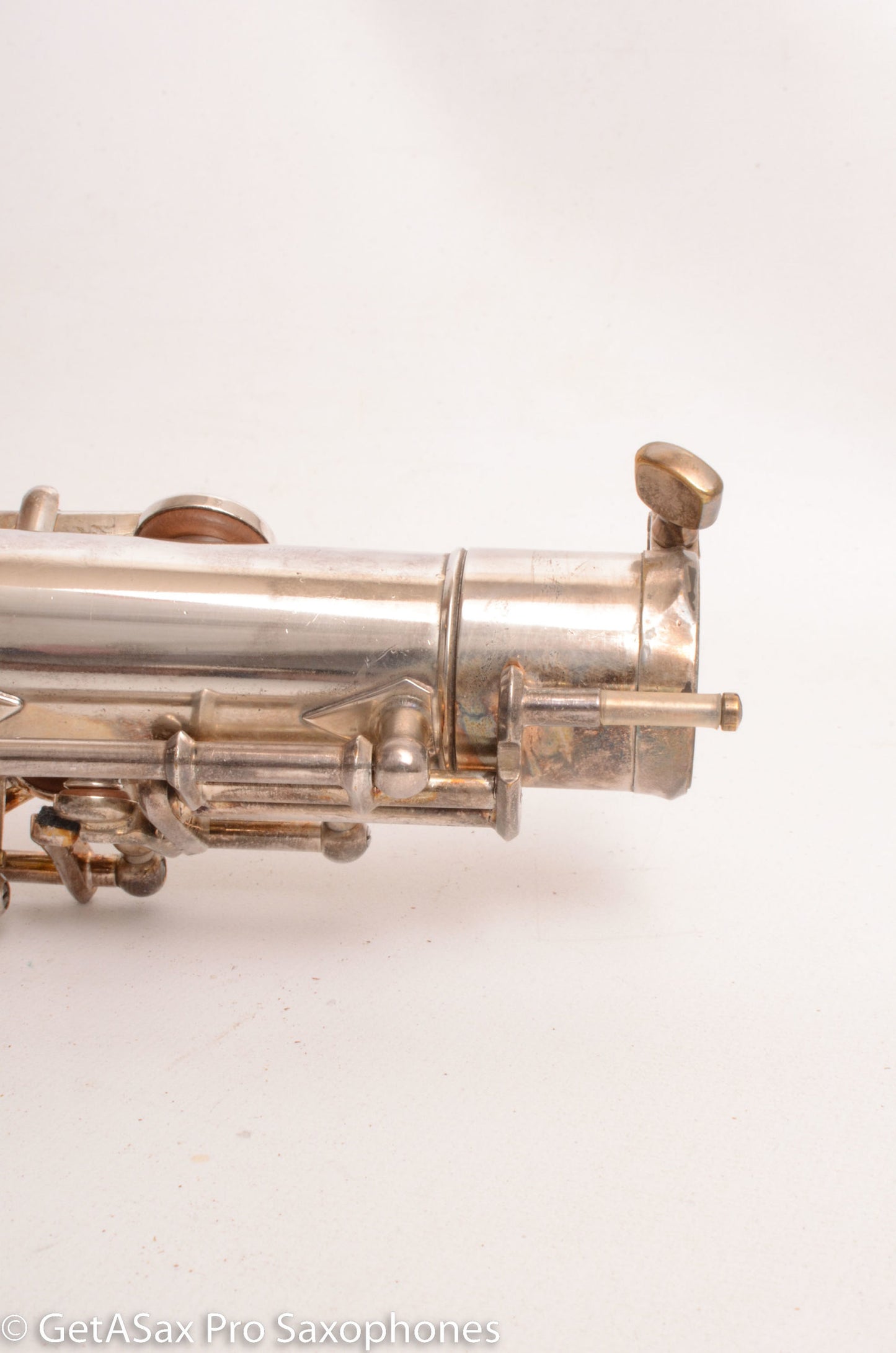 Buescher Top Hat and Cane Tenor Original Silver Plate Super Rare 356387