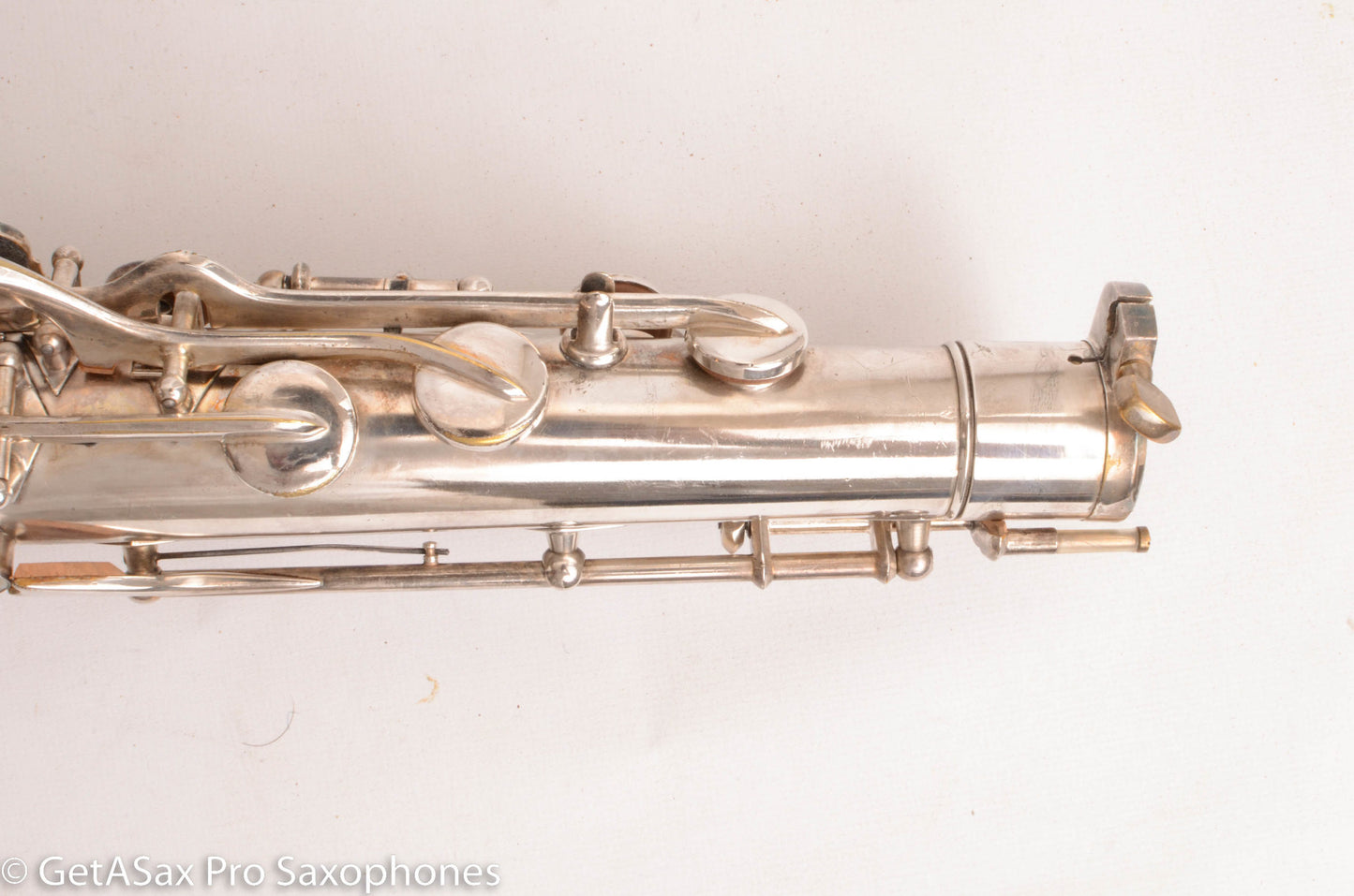 Buescher Top Hat and Cane Tenor Original Silver Plate Super Rare 356387