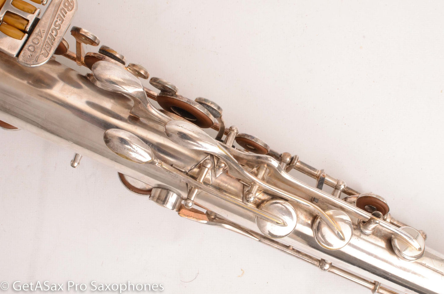 Buescher Top Hat and Cane Tenor Original Silver Plate Super Rare 356387