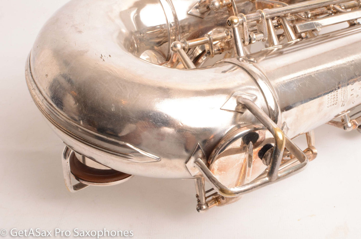 Buescher Top Hat and Cane Tenor Original Silver Plate Super Rare 356387