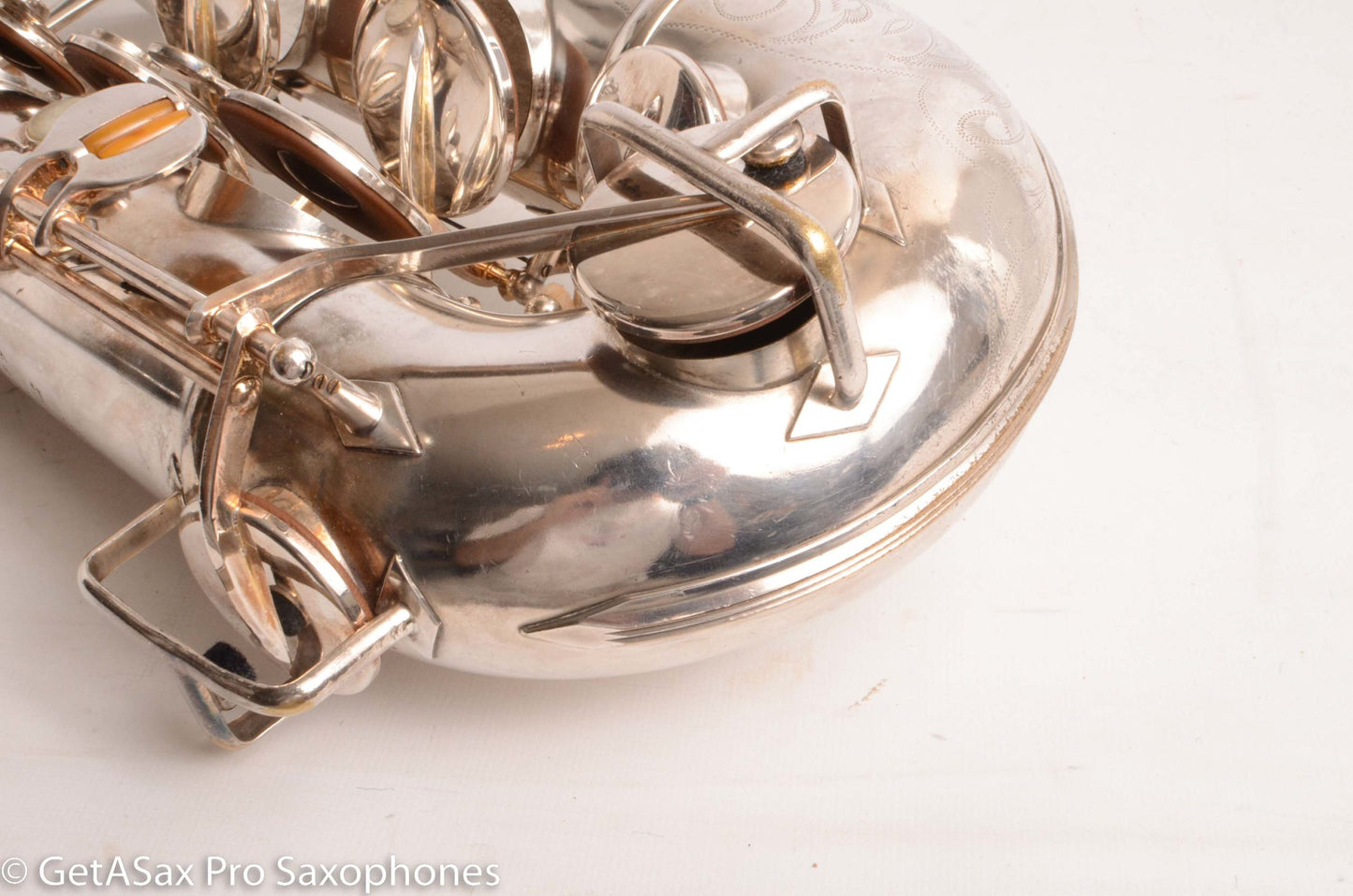 Buescher Top Hat and Cane Tenor Original Silver Plate Super Rare 356387