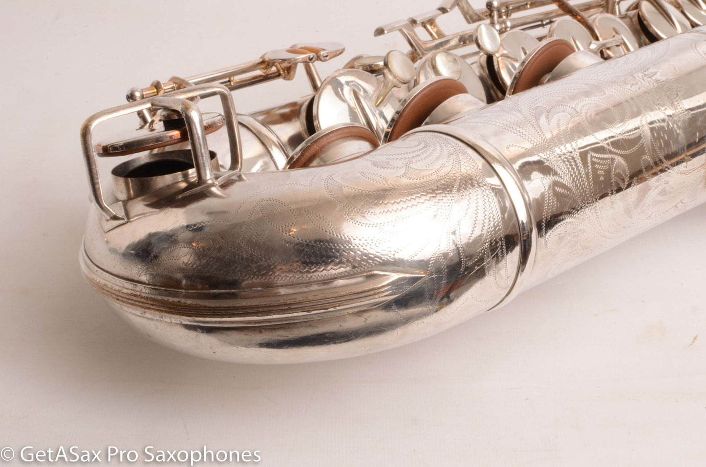 Buescher Top Hat and Cane Tenor Original Silver Plate Super Rare 356387