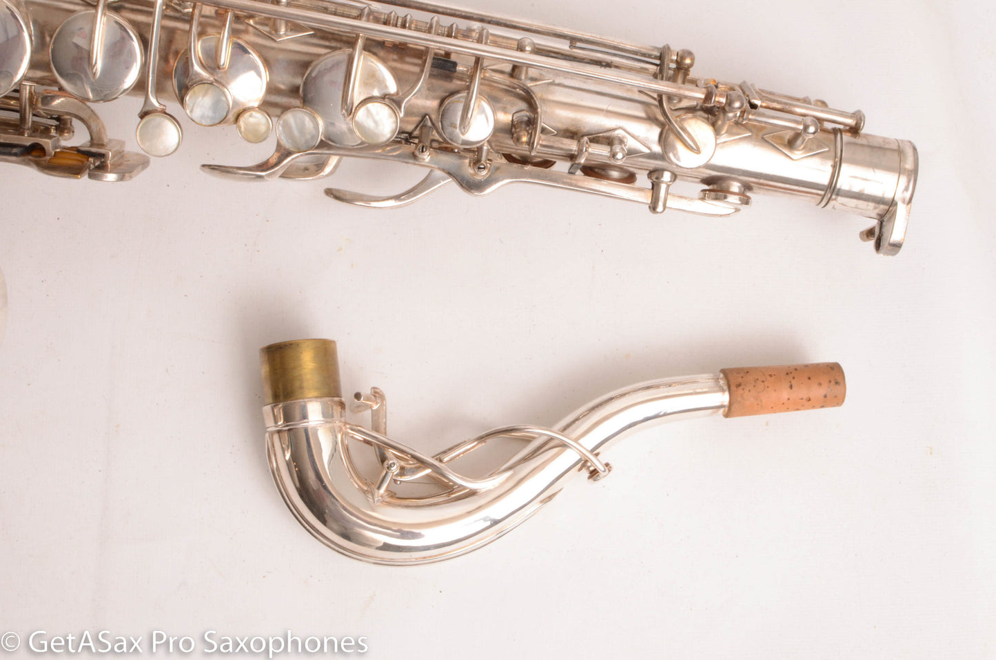 Buescher Top Hat and Cane Tenor Original Silver Plate Super Rare 356387